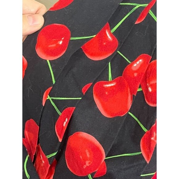 Torrid Dress 12 Black Skater Cherry Retro Pinup Fairy Goth Whimsical Punk - Picture 9 of 16